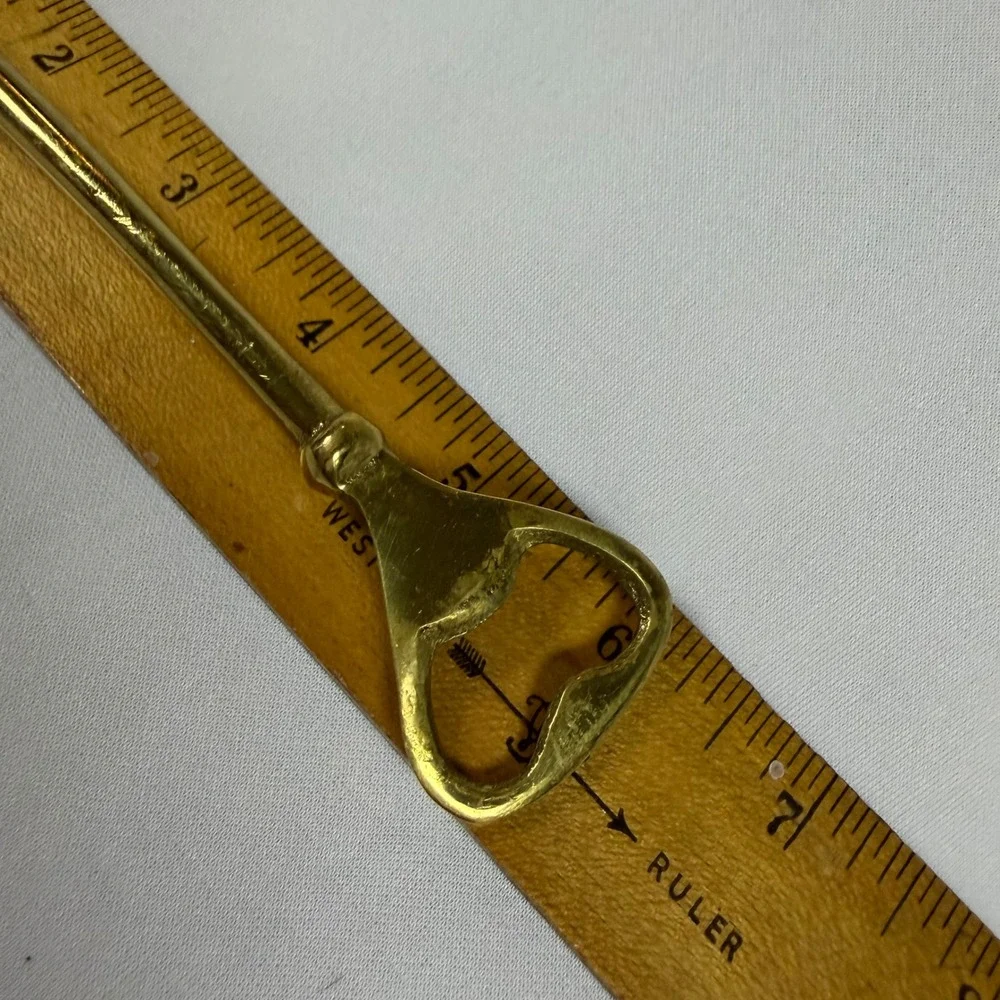 Vintage Golf Club Bottle Opener Solid Brass Made in England Gold Barware Tool